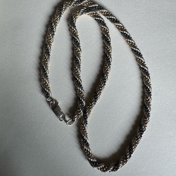925 Sterling silver tri-color chain